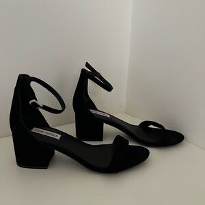 Steve Madden Black Ankle Strap Heels size 9.5